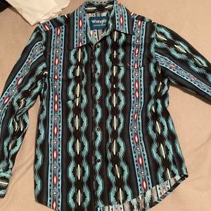 Boys wrangler western shirt size Medium